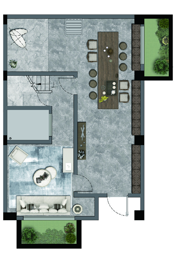 大发88·辉逸云庭排屋户型地下一层